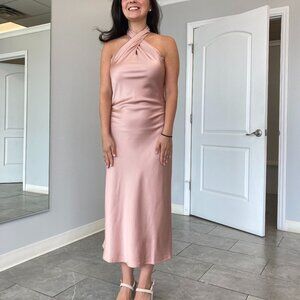 Show Me Your Mumu, Jasmine Halter Mini, Rose Gold